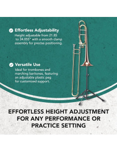 Soporte de Trompeta K&M 14990 Ajustable Plegable Negro 2
