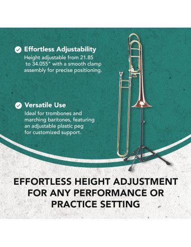 Soporte de Trompeta K&M 14990 Ajustable Plegable Negro