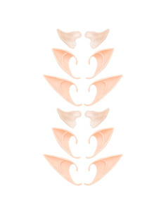 6 Pares de Orejas de Elfo Tavery - Disfraz Halloween y Cosplay