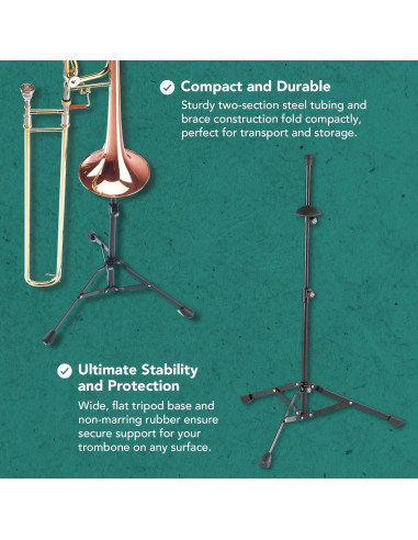 Soporte de Trompeta K&M 14990 Ajustable Plegable Negro