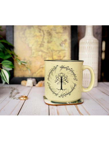 Taza de Cerámica Élfica Gondor Silver Buffalo 591 ml