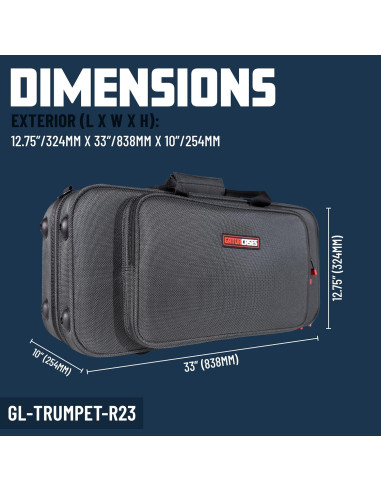 Funda Rectangular Gator Adagio para Trompeta - Negra