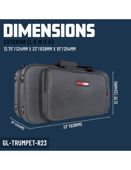 Funda Rectangular Gator Adagio para Trompeta - Negra