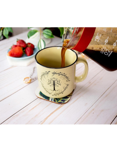 Taza de Cerámica Élfica Gondor Silver Buffalo 591 ml