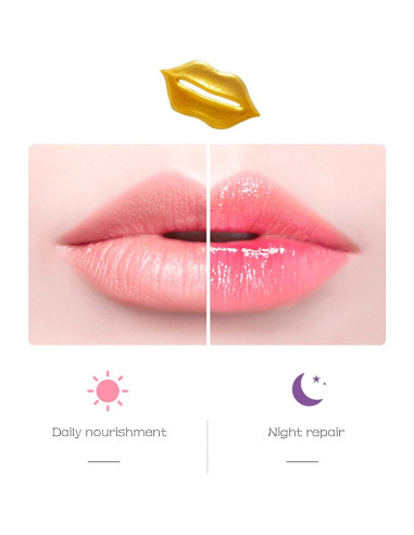 30 Mascarillas Hidratantes para Labios Ruzzut Dorado