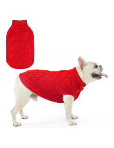 Suéter de Perro SCENEREAL Rojo Talla M Abrigo Invierno