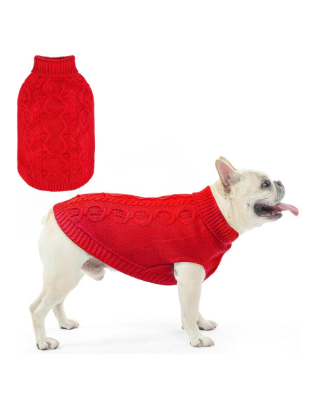 Suéter de Perro SCENEREAL Rojo Talla M Abrigo Invierno