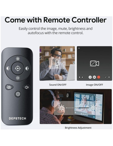 Cámara Web DEPSTECH DW50 4K Ultra HD con Control Remoto