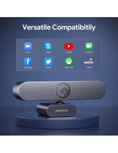 Cámara Web DEPSTECH DW50 4K Ultra HD con Control Remoto
