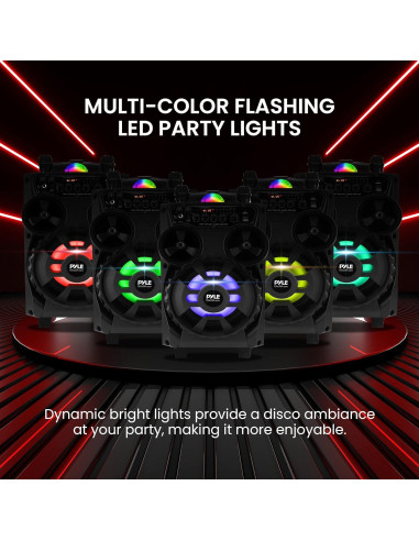 Altavoz PA Bluetooth Pyle PPHP87BTA 580W 20.32cm Karaoke