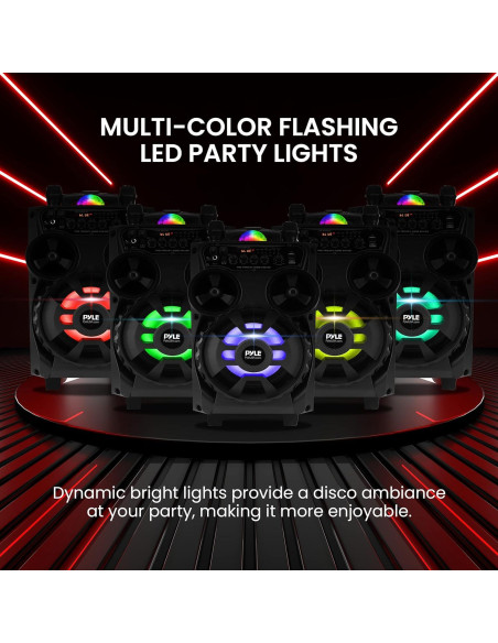 Altavoz PA Bluetooth Pyle PPHP87BTA 580W 20.32cm Karaoke