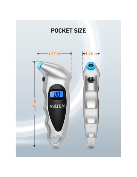 Medidor de Presión de Neumáticos Digital AstroAI 0-10 Bar