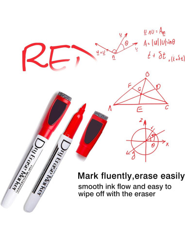 Marcadores de Borrado en Seco Volcanics 12 Piezas Punta Fina