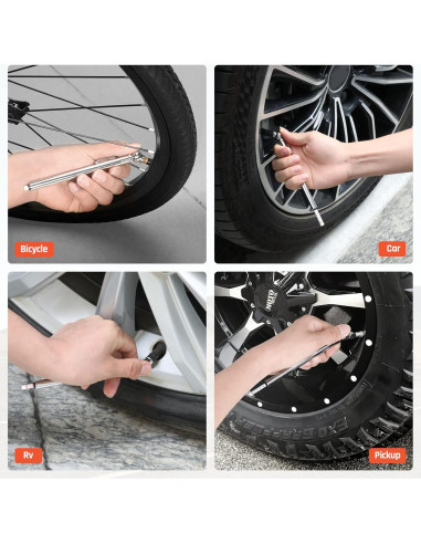 Medidor de Presión de Neumáticos ETENWOLF 10-120 PSI Acero Inoxidable