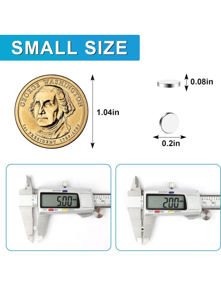 Imán Neodimio BEST CHOICE 5x2mm 240 Piezas para Manualidades