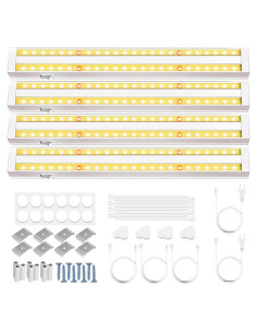 Luz de Crecimiento LED FOXGARDEN 32W Espectro Completo 4 Pzas