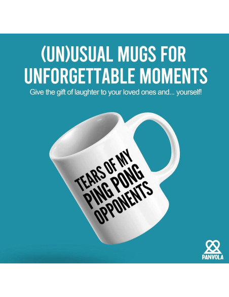 Taza de Cerámica Ping Pong Panvola 326ml Divertida