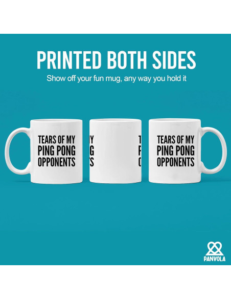 Taza de Cerámica Ping Pong Panvola 326ml Divertida
