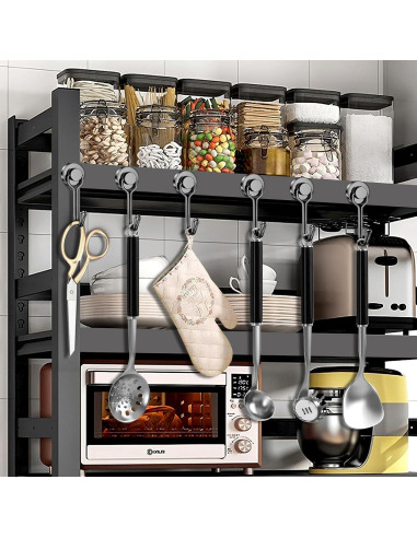 Ganchos Magnéticos FINDMAG 13.61 kg 6 Paquete Negro Giratorio