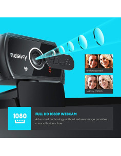 Cámara Web Nulaxy C900 HD 1080p con Micrófono y Cubierta 2