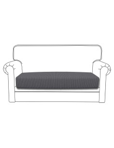 Funda de Cojín Loveseat Easy-Going Gris Elástica y Suave