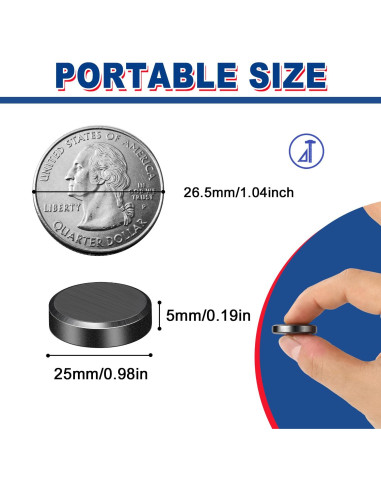 Imanes Cerámicos VSKIZ 25x5mm Adhesivo 24 Piezas