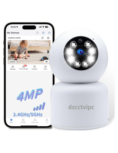 Cámara IP WiFi 4MP Dzcctvipc con Visión Nocturna 15m