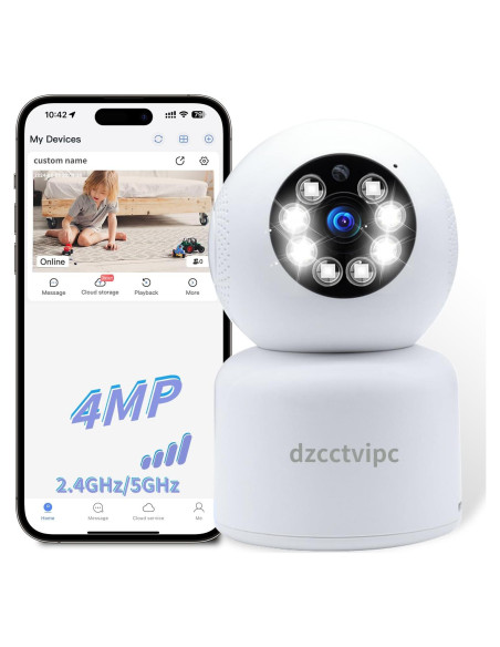 Cámara IP WiFi 4MP Dzcctvipc con Visión Nocturna 15m