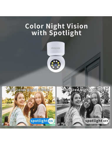 Cámara IP WiFi 4MP Dzcctvipc con Visión Nocturna 15m