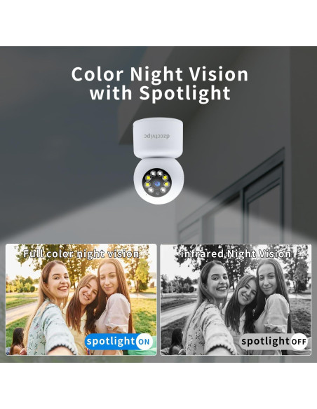 Cámara IP WiFi 4MP Dzcctvipc con Visión Nocturna 15m