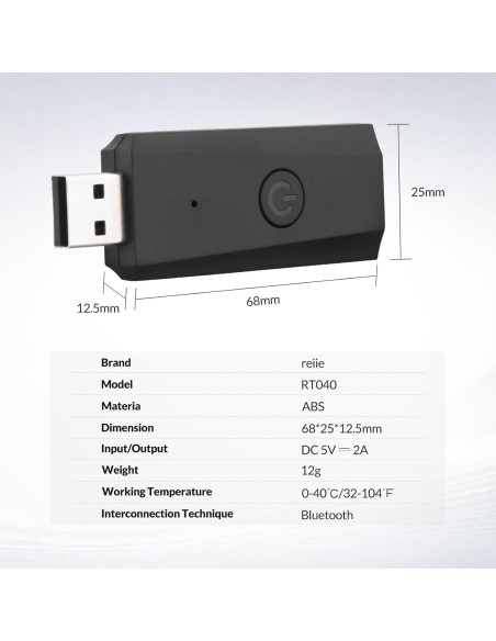 Interruptor USB Inalámbrico Reiie RT040 Control Inteligente