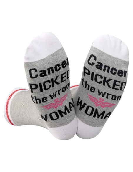 Calcetines GJTIM Regalo Divertido para Mujeres Cáncer