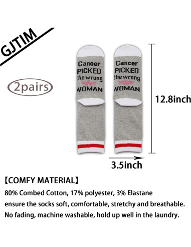 Calcetines GJTIM Regalo Divertido para Mujeres Cáncer