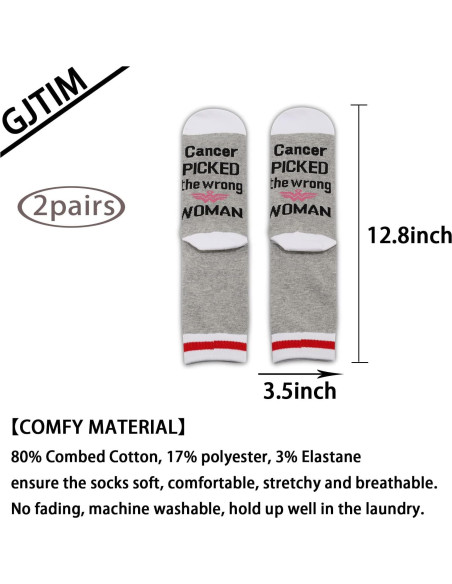 Calcetines GJTIM Regalo Divertido para Mujeres Cáncer