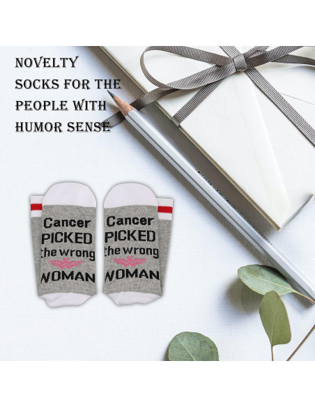 Calcetines GJTIM Regalo Divertido para Mujeres Cáncer