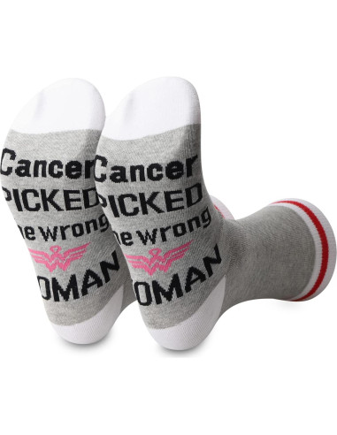 Calcetines GJTIM Regalo Divertido para Mujeres Cáncer