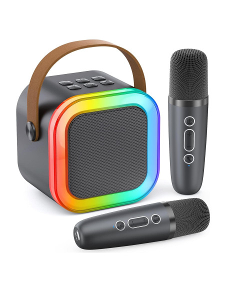Máquina de Karaoke Peski K-51 Mini Bluetooth 2 Micrófonos