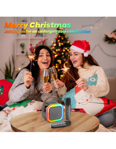 Máquina de Karaoke Peski K-51 Mini Bluetooth 2 Micrófonos