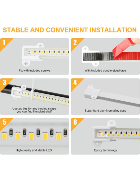 Luces de Crecimiento Mosthink 2 Paquetes LED Espectro Completo
