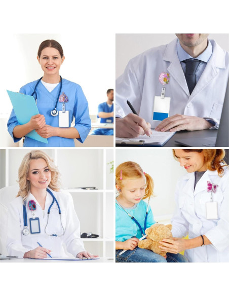 4 Portapases de Enfermera Elephtree Corazón Cerebro Pulmón