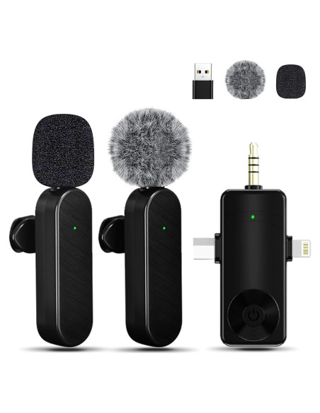 Micrófono Lavalier Inalámbrico Tearstone 3 en 1 para iPhone