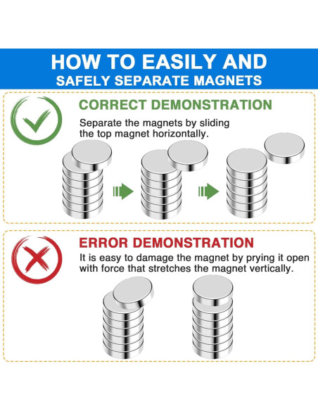 Imanes Neodimio TRYMAG 60Pcs 12x2mm para Oficina y DIY
