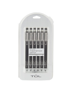 Lápices Mecánicos TUL 0.7 mm, Paquete de 6, Negros