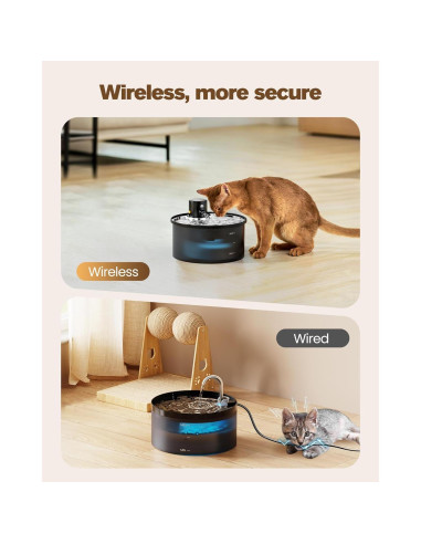 Fuente de Agua Inalámbrica VKIMISS 3.2L para Gatos