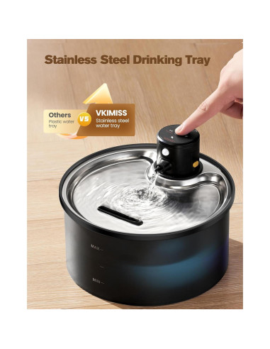Fuente de Agua Inalámbrica VKIMISS 3.2L para Gatos