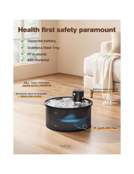 Fuente de Agua Inalámbrica VKIMISS 3.2L para Gatos