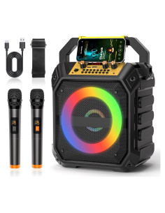 Máquina de Karaoke VS-K170BG con 2 Micrófonos Inalámbricos