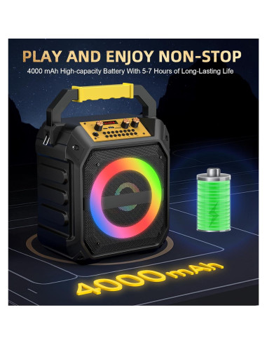 Máquina de Karaoke VS-K170BG con 2 Micrófonos Inalámbricos