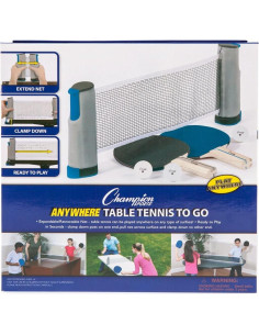 Set de Tenis de Mesa Champion Sports Anywhere, 2 Palas y Red 2