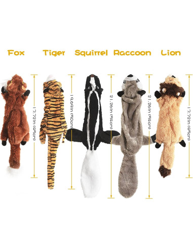 FIREOR Juguetes Squeaky para Perros 5 Piezas Interactivos